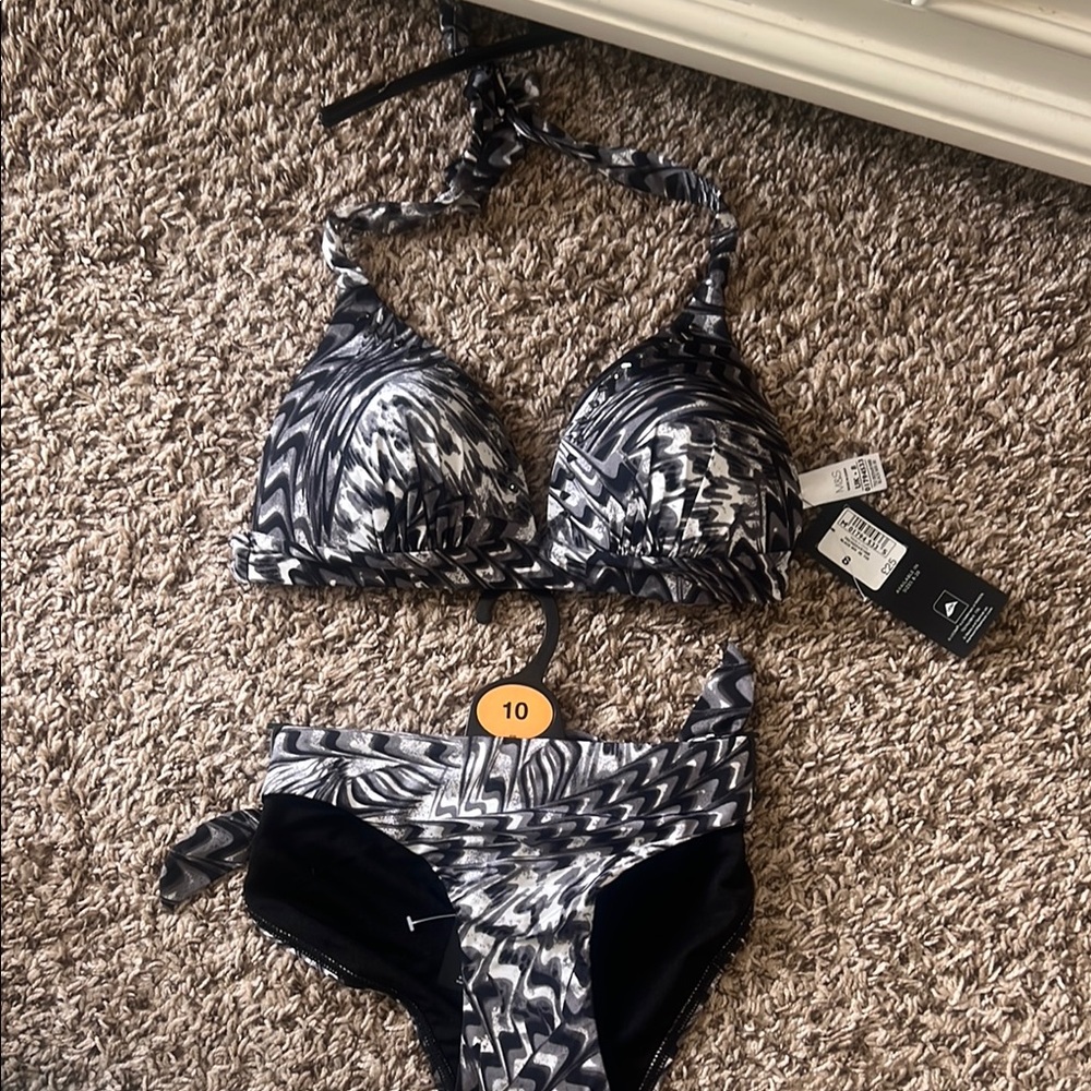 Marks & Spencer Black and White Bikini Set with Bling 😁